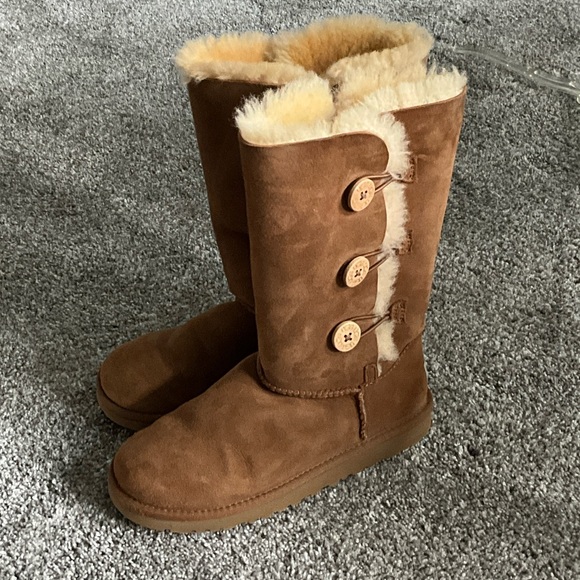 UGG Shoes - UGG Brown Shearling Button Boots